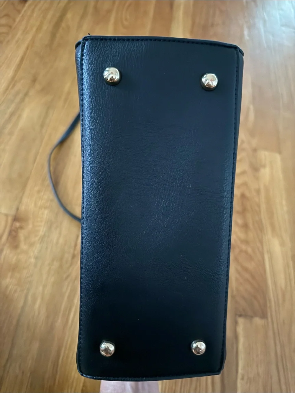 Leopard Print Top-Handle Crossbody Bag - Black & Tan
